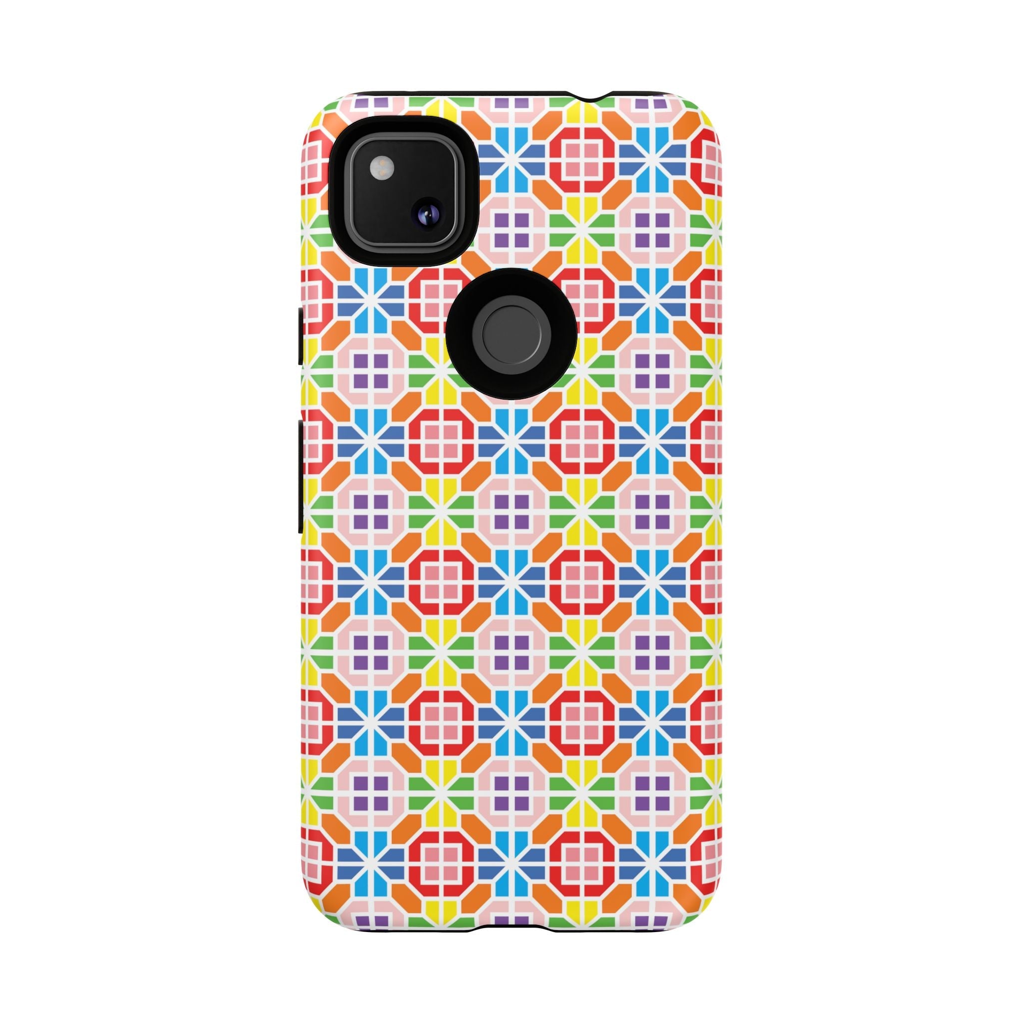 Bespattered Facade Geometric Rainbow Mosaic Tough Case