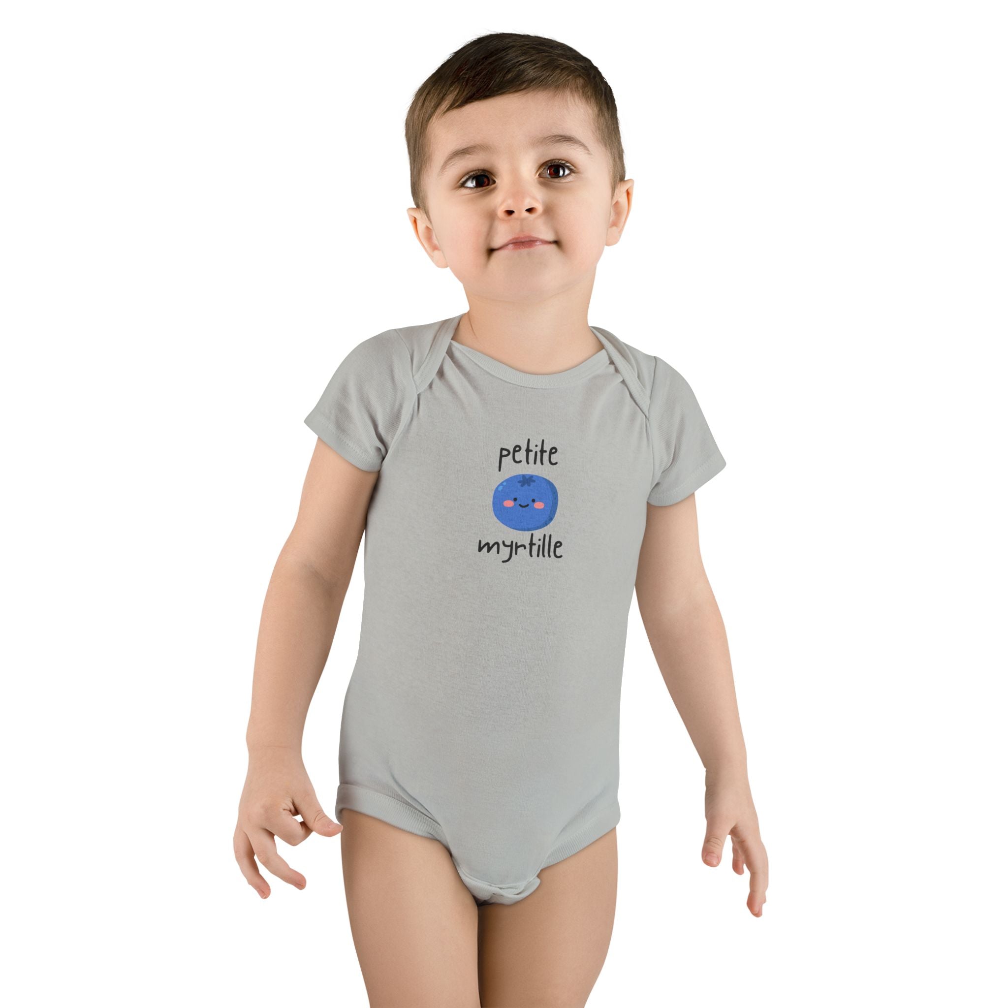 Baby Onesie with 'petite myrtille' Cute Blueberry Graphic — Infant Bodysuit