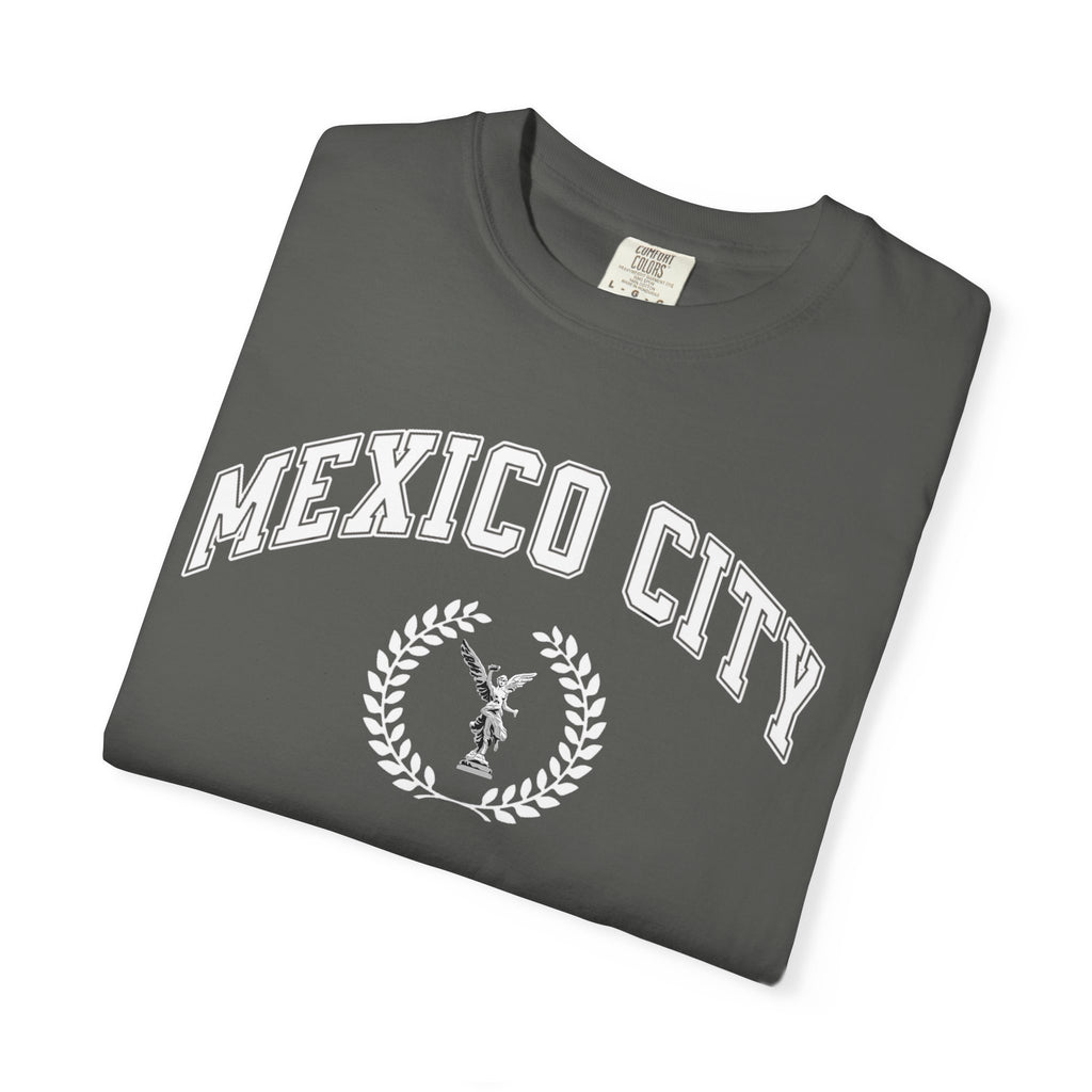 Mexico City Vintage Tee — Laurel Crest with Monumento a la Independencia Graphic T-Shirt