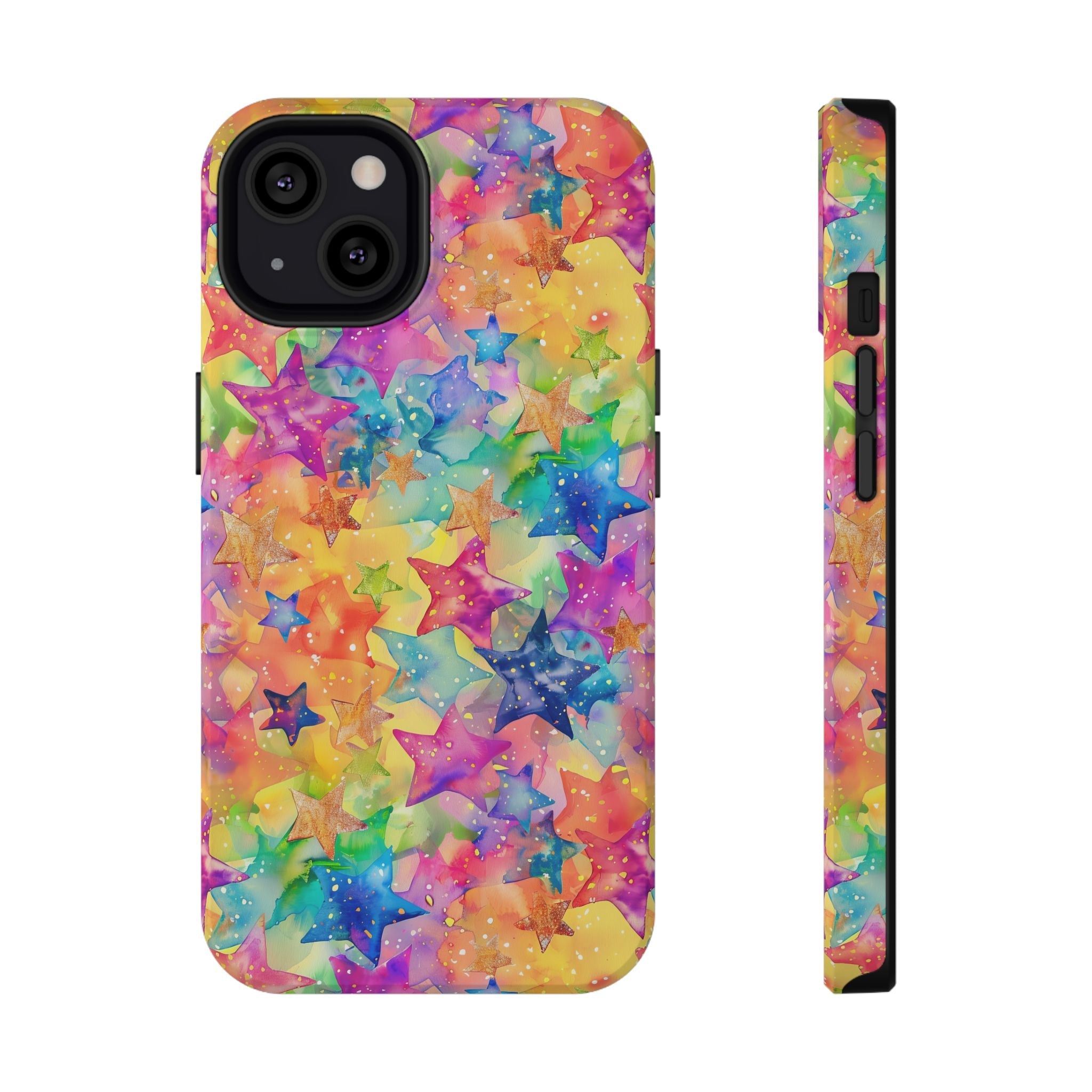 Bespattered Facade Rainbow Stars Impact-Resistant Case