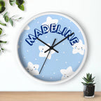 Customizable children's room name wall clock by Printify