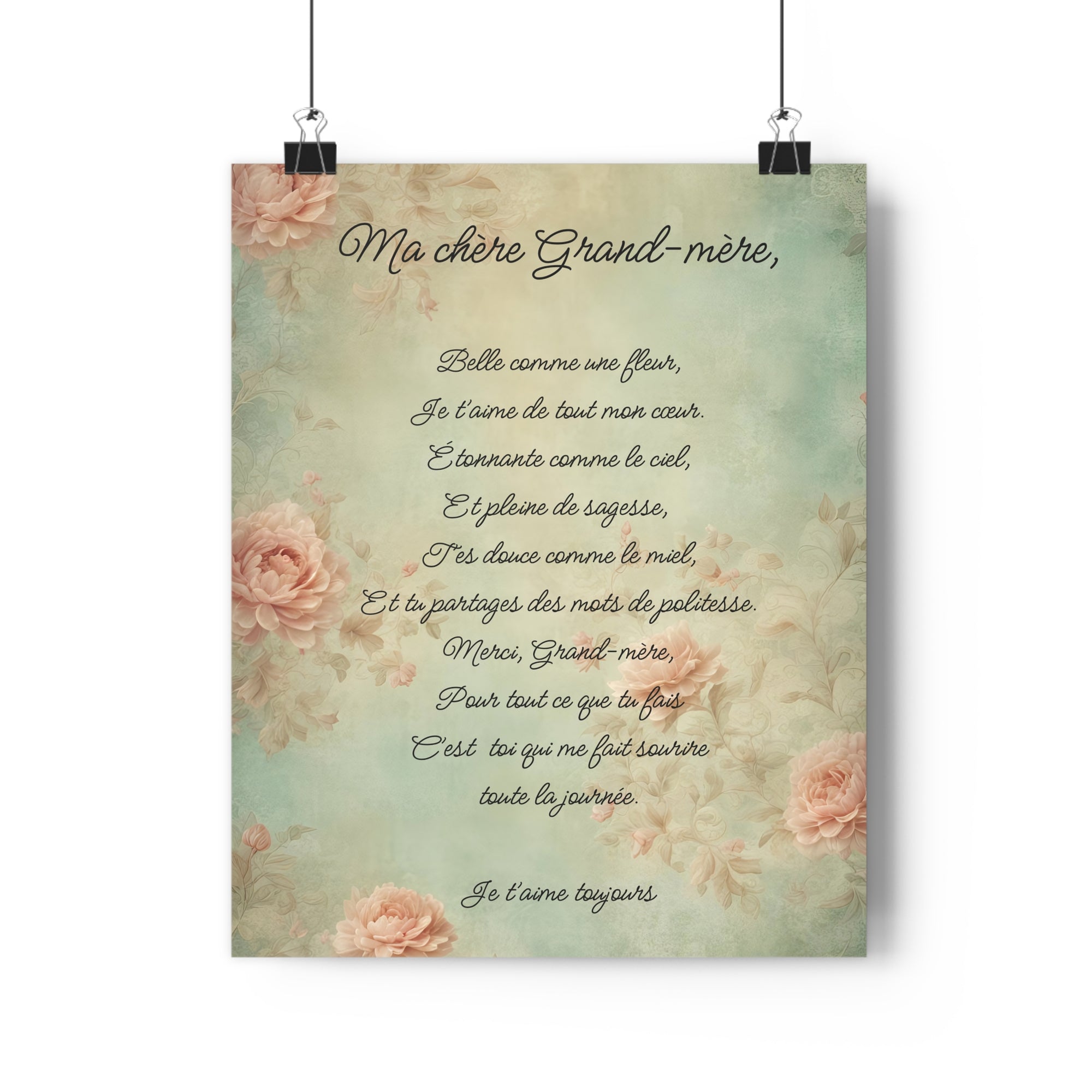 My dear grandmother French Giclee Art Print