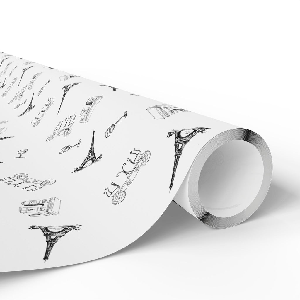 France and Paris themed Wrapping Paper