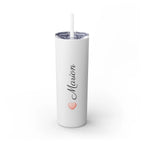 Personalized Skinny Tumbler with Straw by Printify