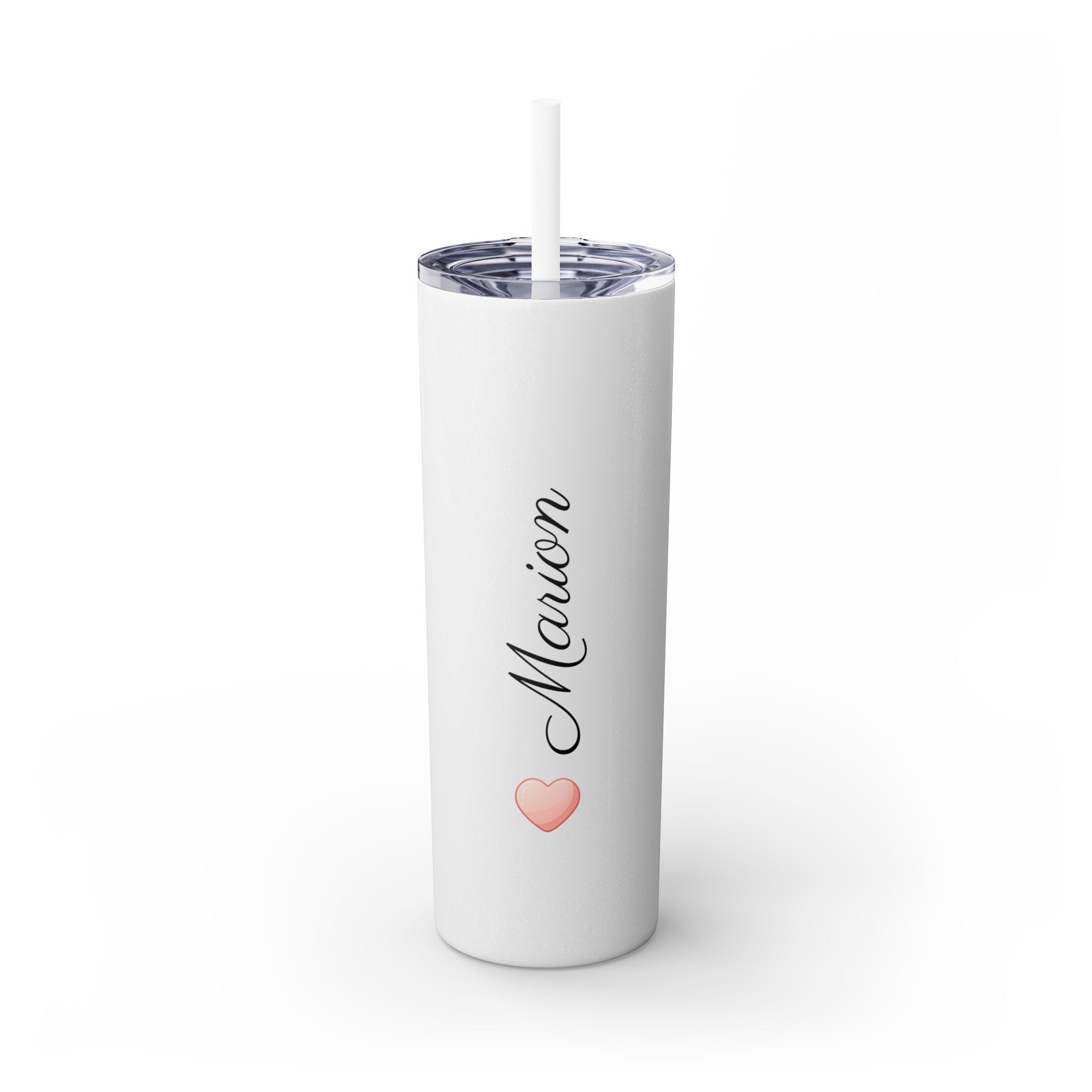 Personalized Skinny Tumbler with Straw