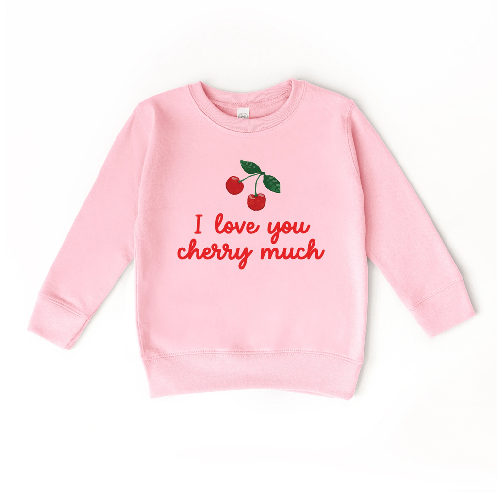 I love you Cherry Much toddler and youth Sweater, Valentine's Day collection by Benny and Ray Apparel