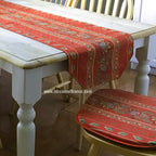 16x72" Lisa Red Acrylic - Coated Cotton Provence Table Runner by Le Cluny Table runner La Vie Bien 16x72" Lisa Red Acrylic - Coated Cotton Provence Table Runner by Le Cluny