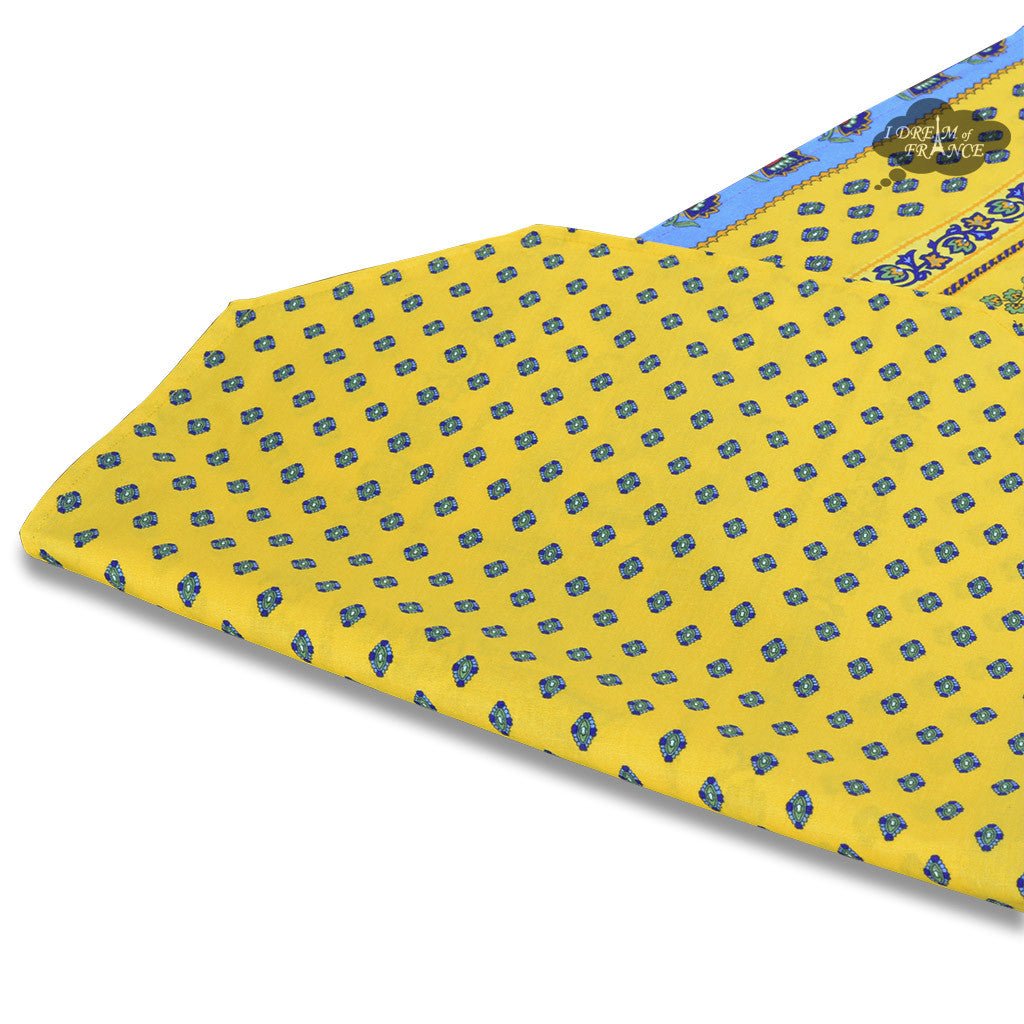 16x72" Lisa Yellow Acrylic - Coated Cotton Provence Table Runner by Le Cluny Table runner La Vie Bien 16x72" Lisa Yellow Acrylic - Coated Cotton Provence Table Runner by Le Cluny