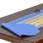 16x72" Monaco Blue & Yellow Acrylic-Coated Cotton Provence Table Runner by Le Cluny Table runner La Vie Bien 16x72" Monaco Blue & Yellow Acrylic-Coated Cotton Provence Table Runner by Le Cluny