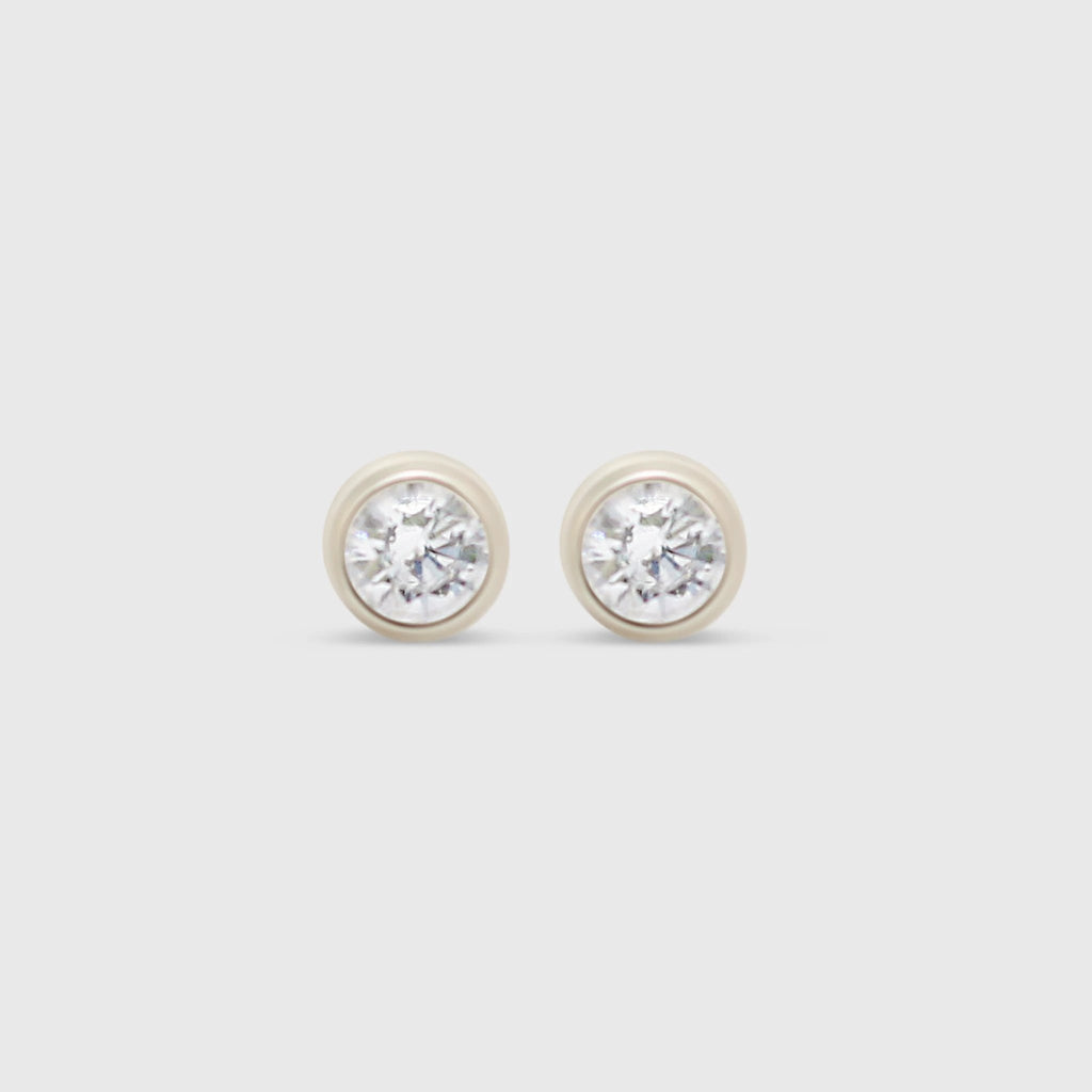 "Hallie" Earring Studs- Moissanite Collection by Petals and Keepsakes