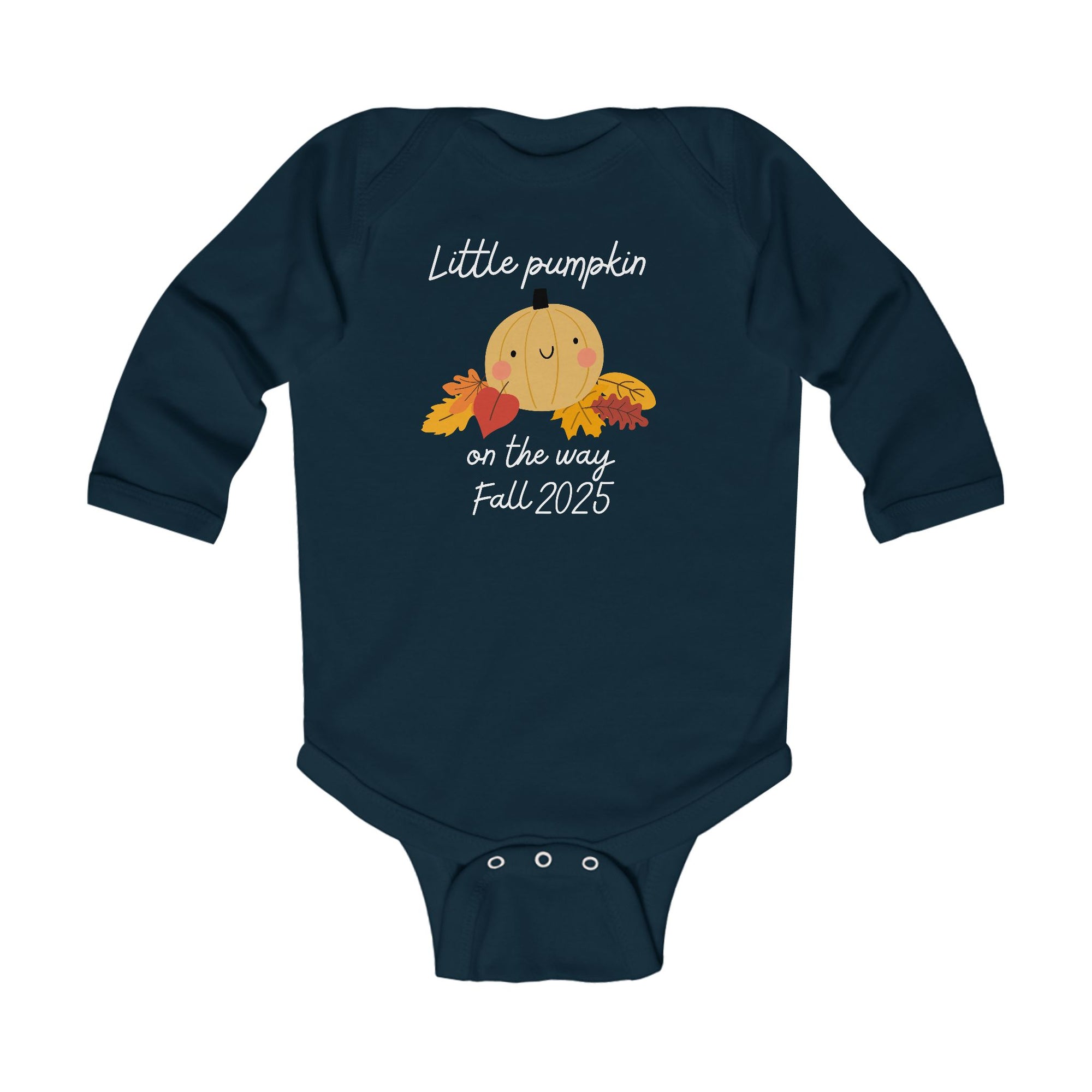 Little Pumpkin on the way Infant Long Sleeve Bodysuit