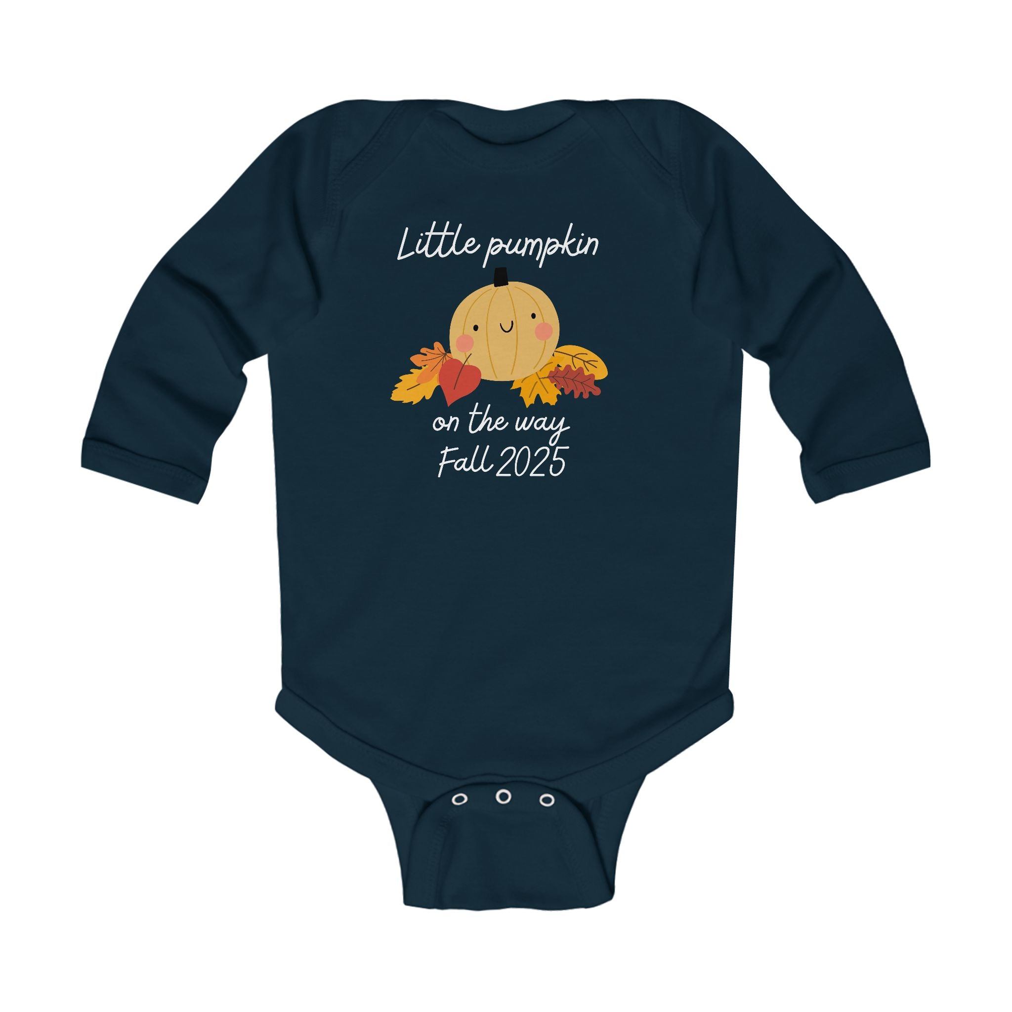 Little Pumpkin on the way Infant Long Sleeve Bodysuit