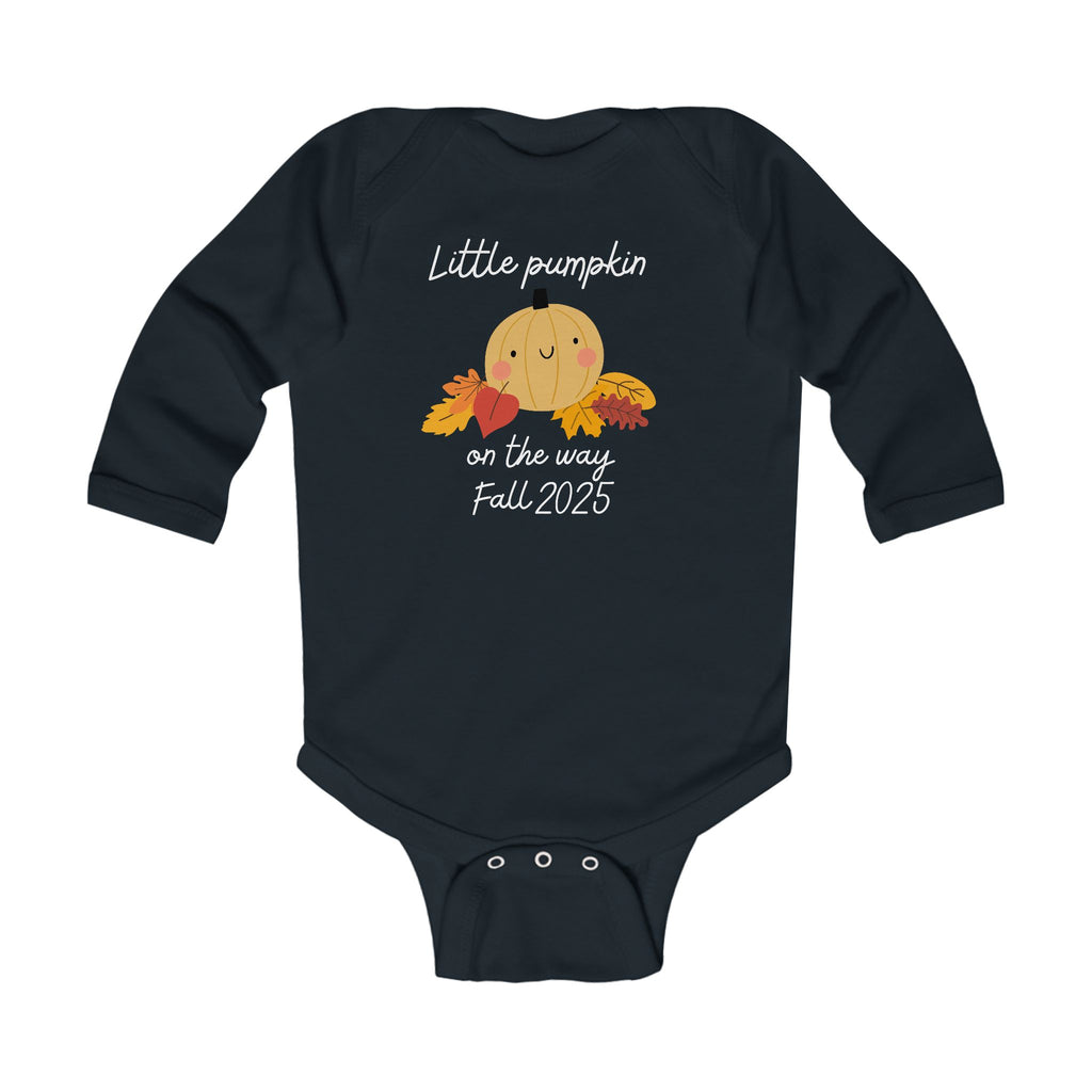 Little Pumpkin on the way Infant Long Sleeve Bodysuit