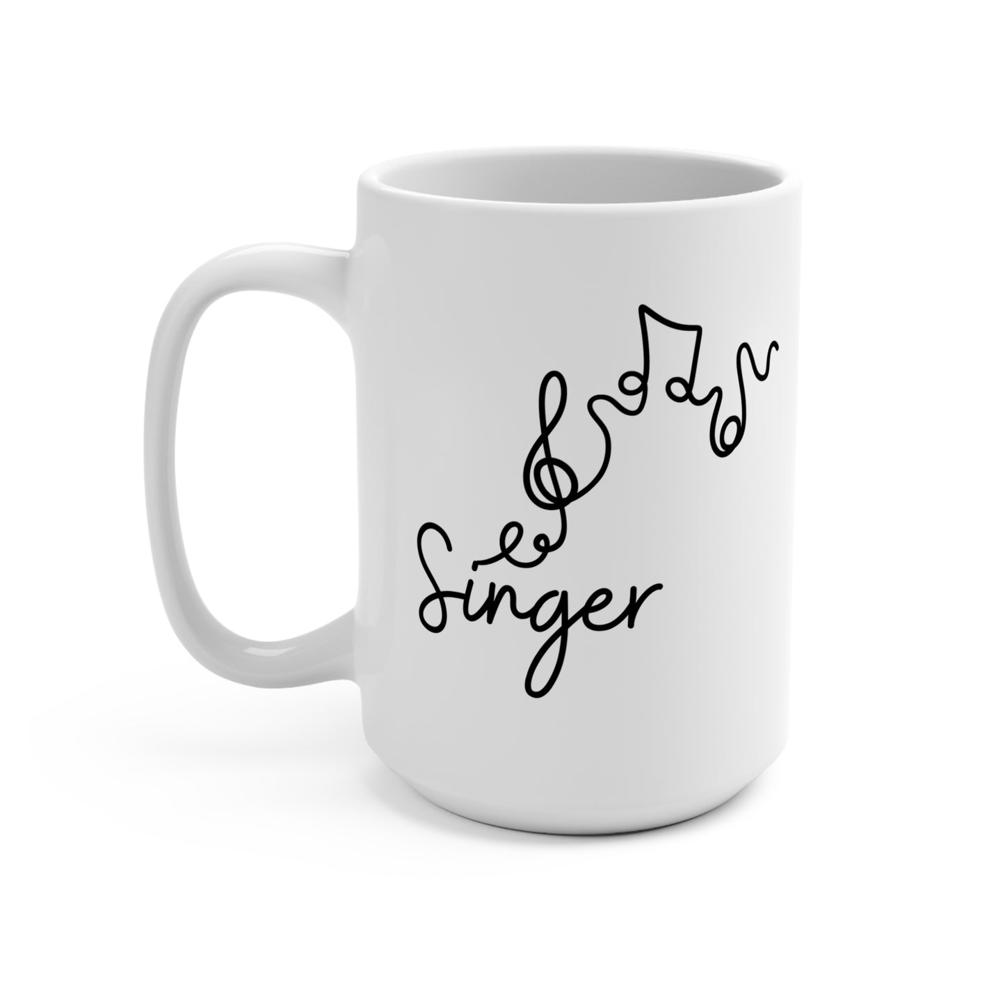 Ceramic singer music notes Mug 15oz.