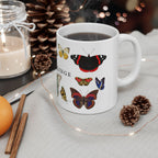 German Schmetterlinge vintage Butterfly Species Ceramic Mug — Vintage style Illustration (11oz & 15oz)