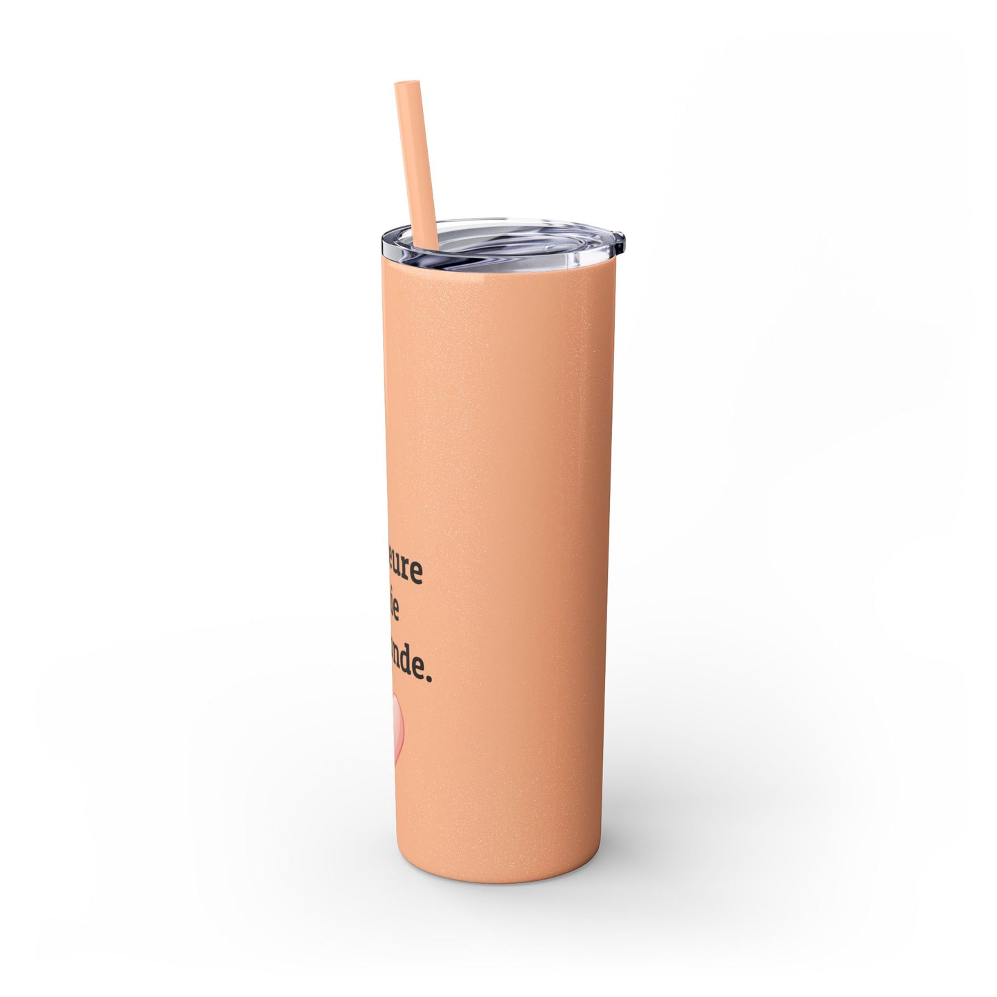 Meilleure amie du monde Skinny Tumbler with Straw, 20oz