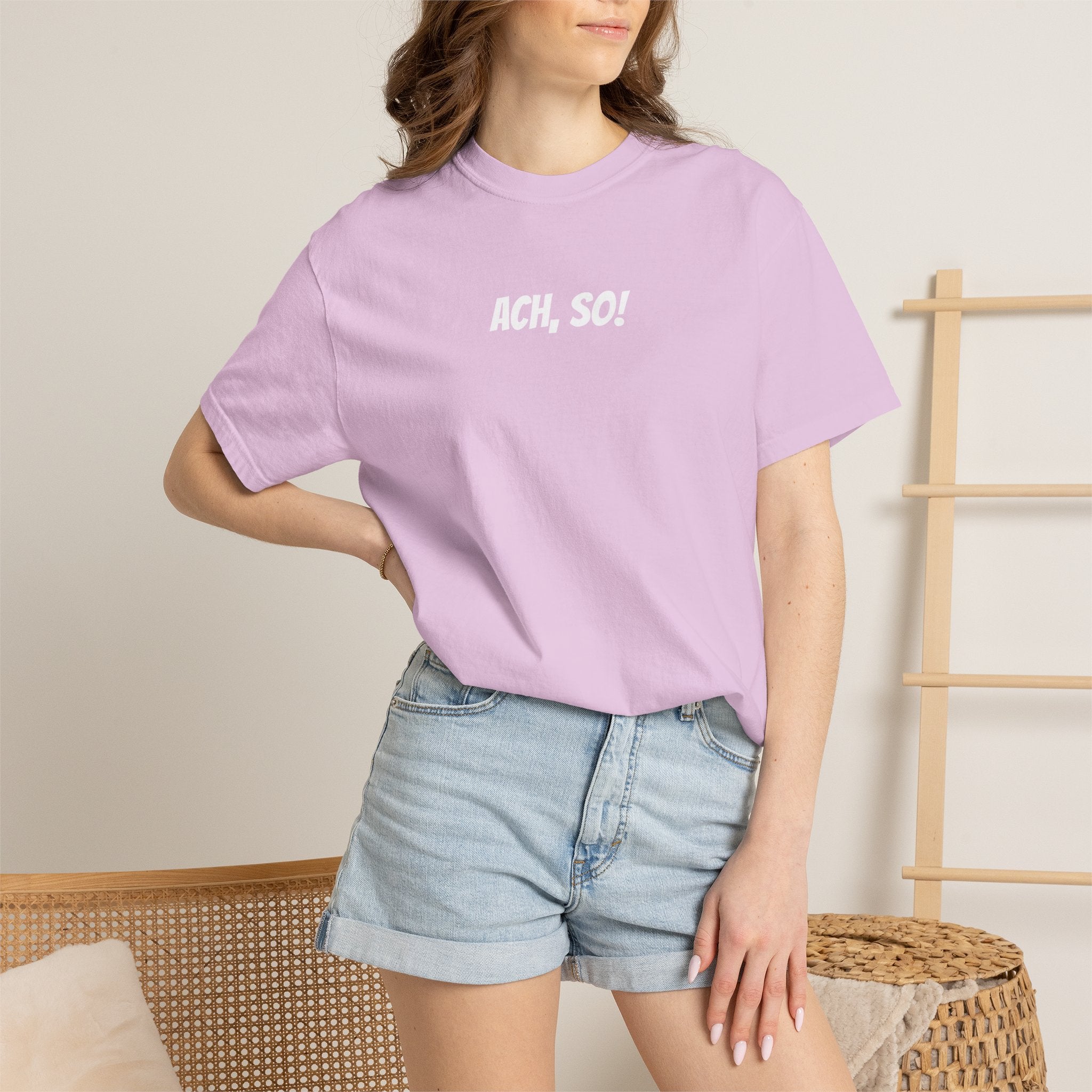 Ach, so! German saying T-Shirt, Minimalist Unisex Retro Phrase Tee