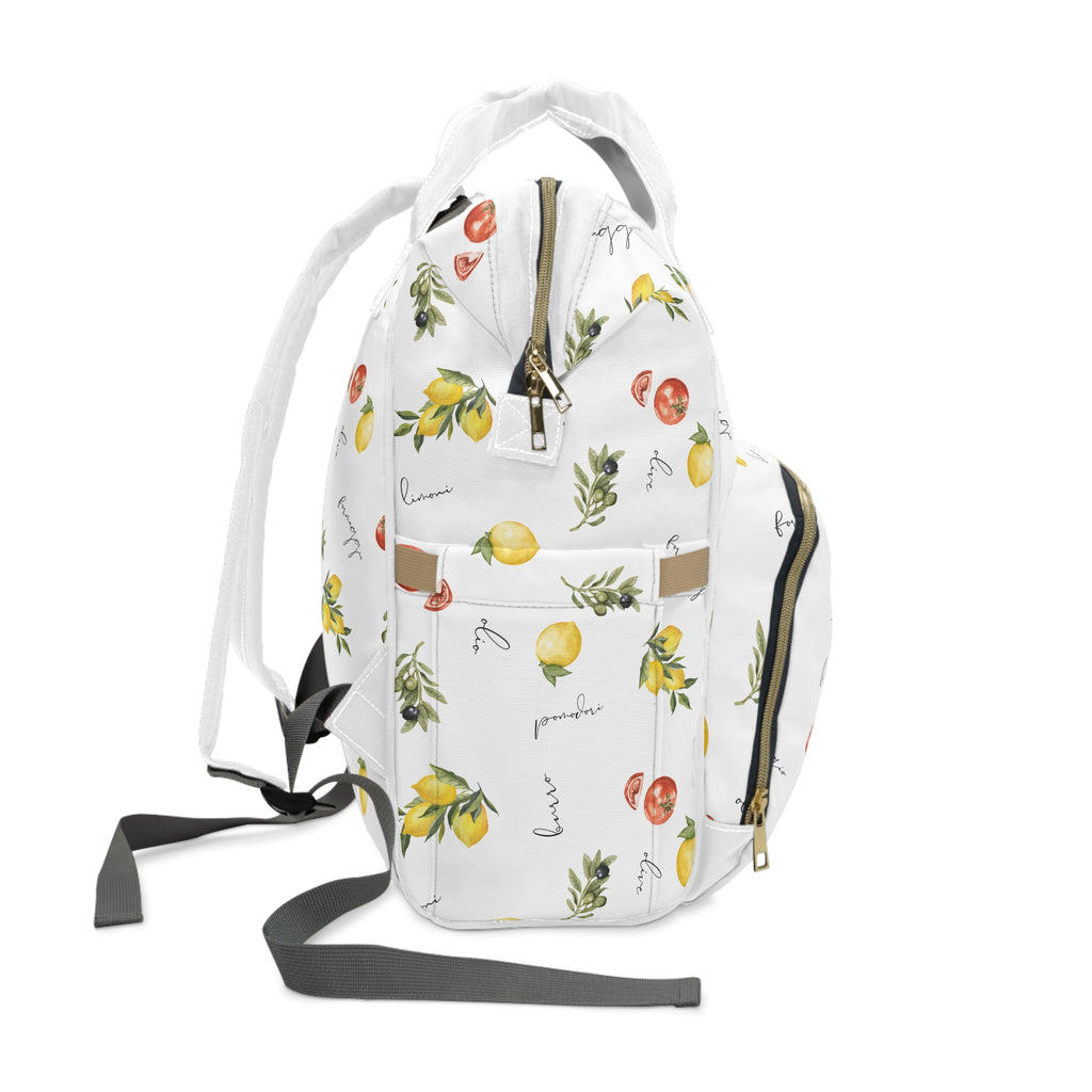Italian Cooking Diaper Backpack — Multifunctional Baby Bag with Italian Phrases