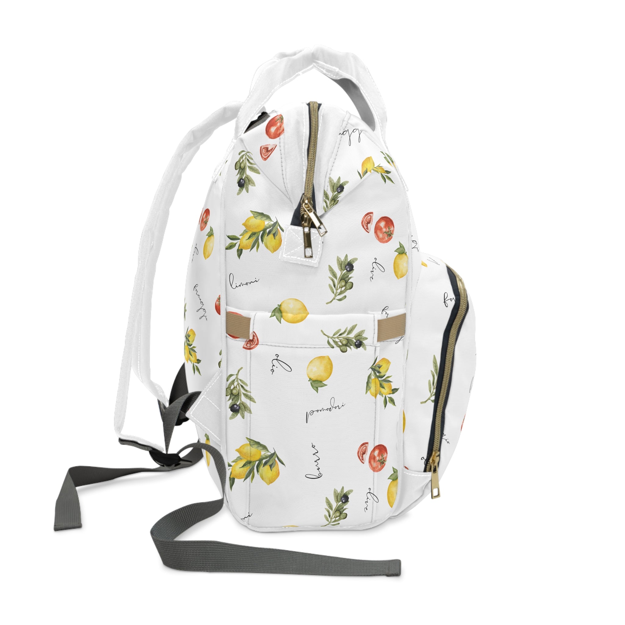 Italian Cooking Diaper Backpack — Multifunctional Baby Bag with Italian Phrases