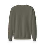 Im Hier Und Jetzt Crewneck Sweatshirt, metallic foil print German Phrase In the Here and Now, Let it go meditative phrases, Minimal Script