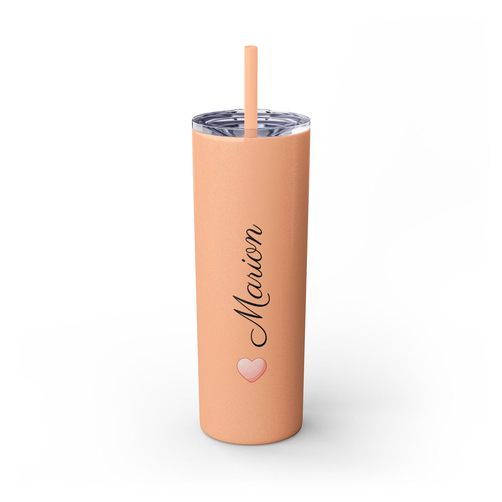 Personalized Skinny Tumbler with Straw