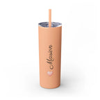 Personalized Skinny Tumbler with Straw by Printify