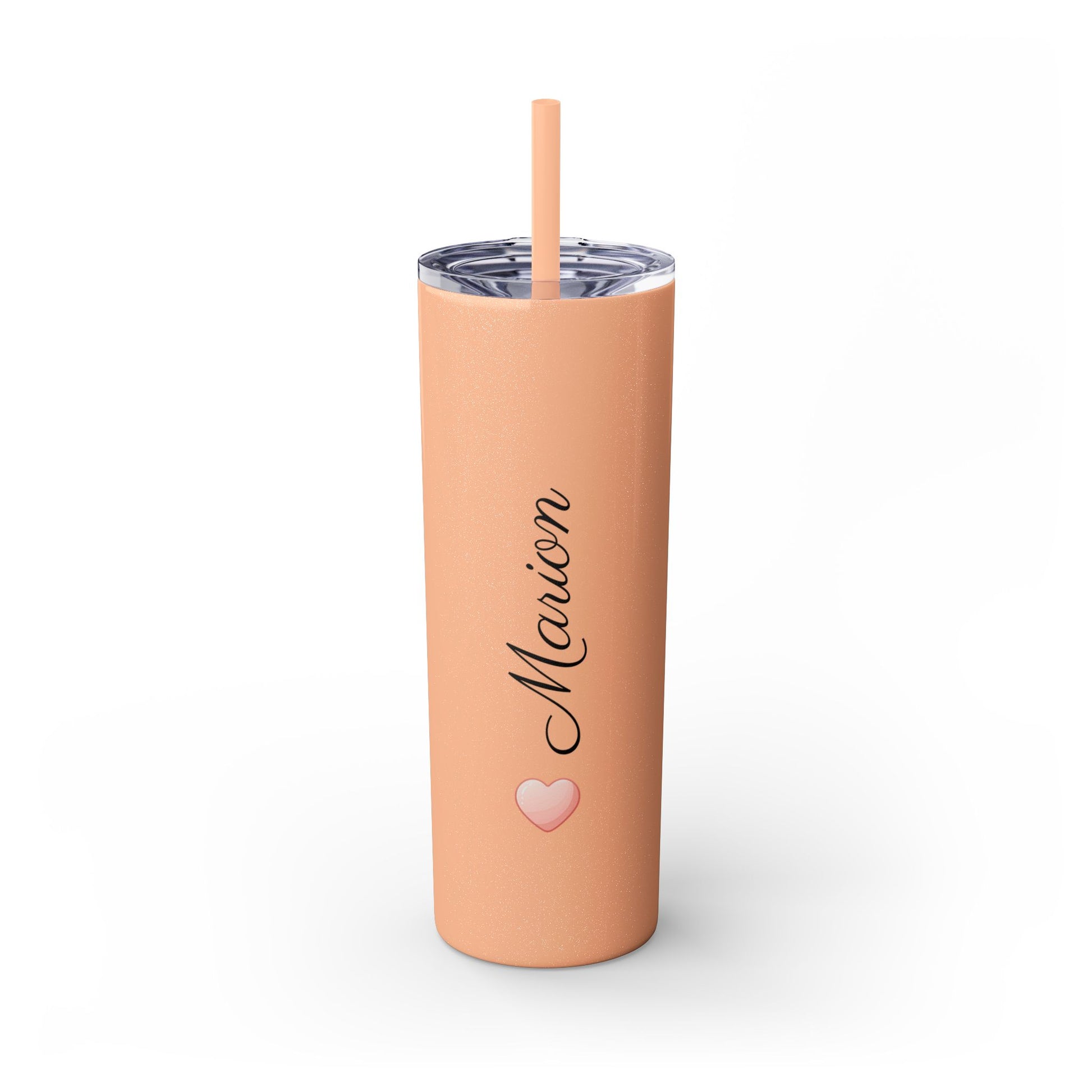 Personalized Skinny Tumbler with Straw