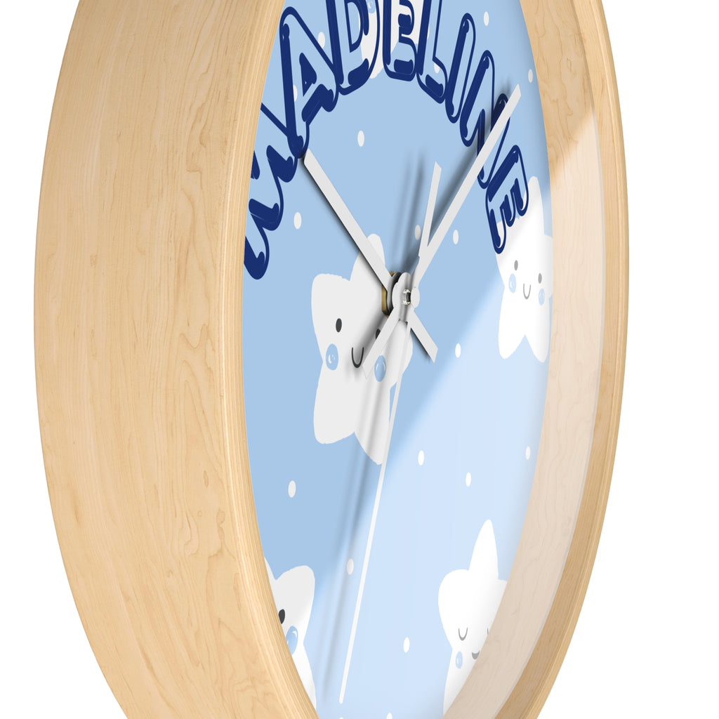 Customizable Kid's room name wall clock - La Vie Bien - child name clock - children clock - childrens name