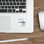 I'm in a Michigan State of Mind Die-Cut Sticker by Printify