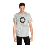 Francophone circular tye-dye tee shirt, retro unisex t-shirt for French language speakers