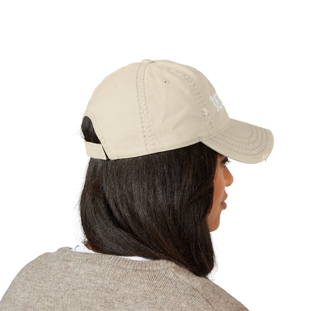 Embroidered Distressed Detroit Hat