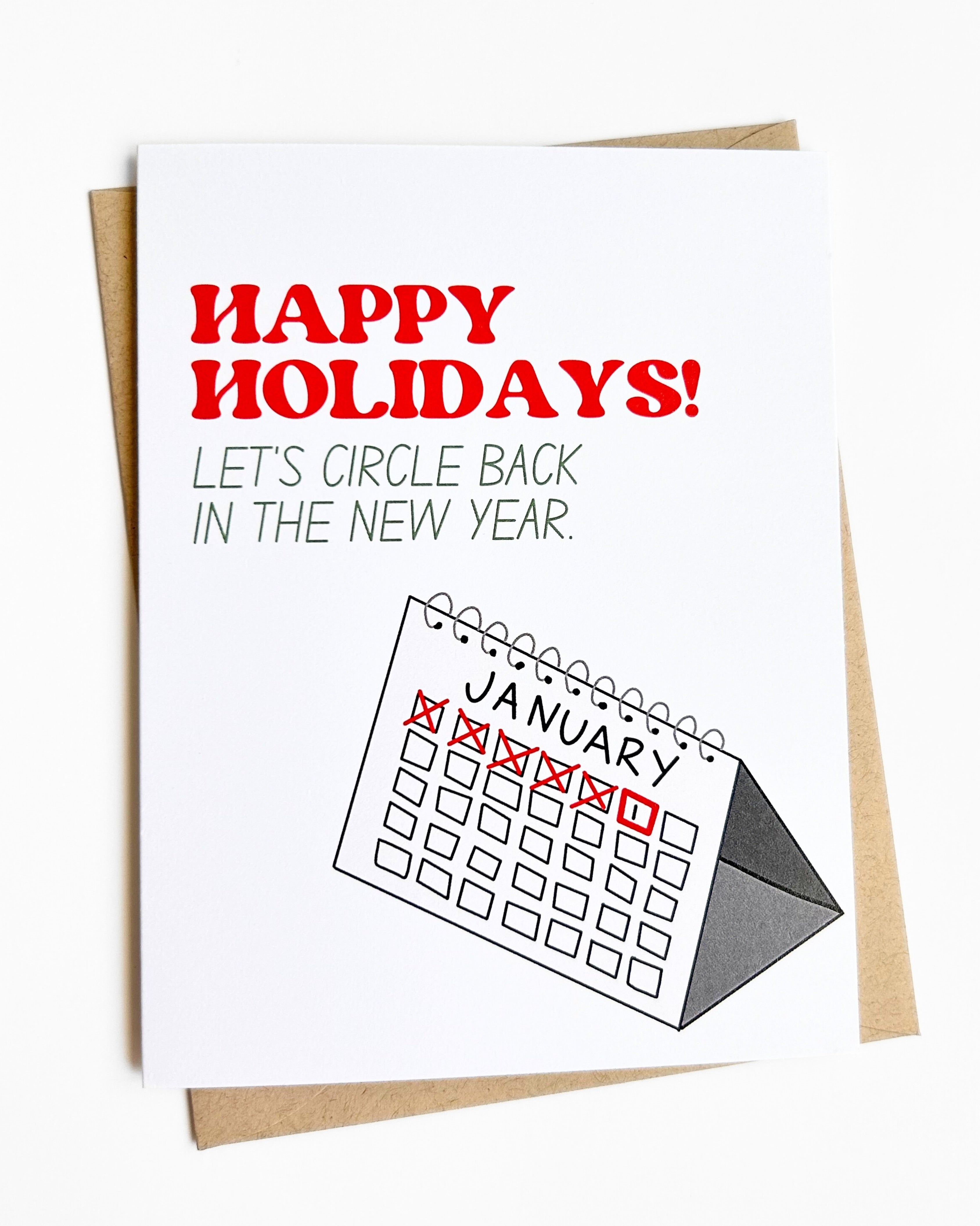 Circle Back Funny Holiday Card for the Office Coworker Card