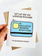 Funny Pregnancy Card – “No Unsolicited Pregnancy Advice” New Mom or Dad Card by Five Dot Post