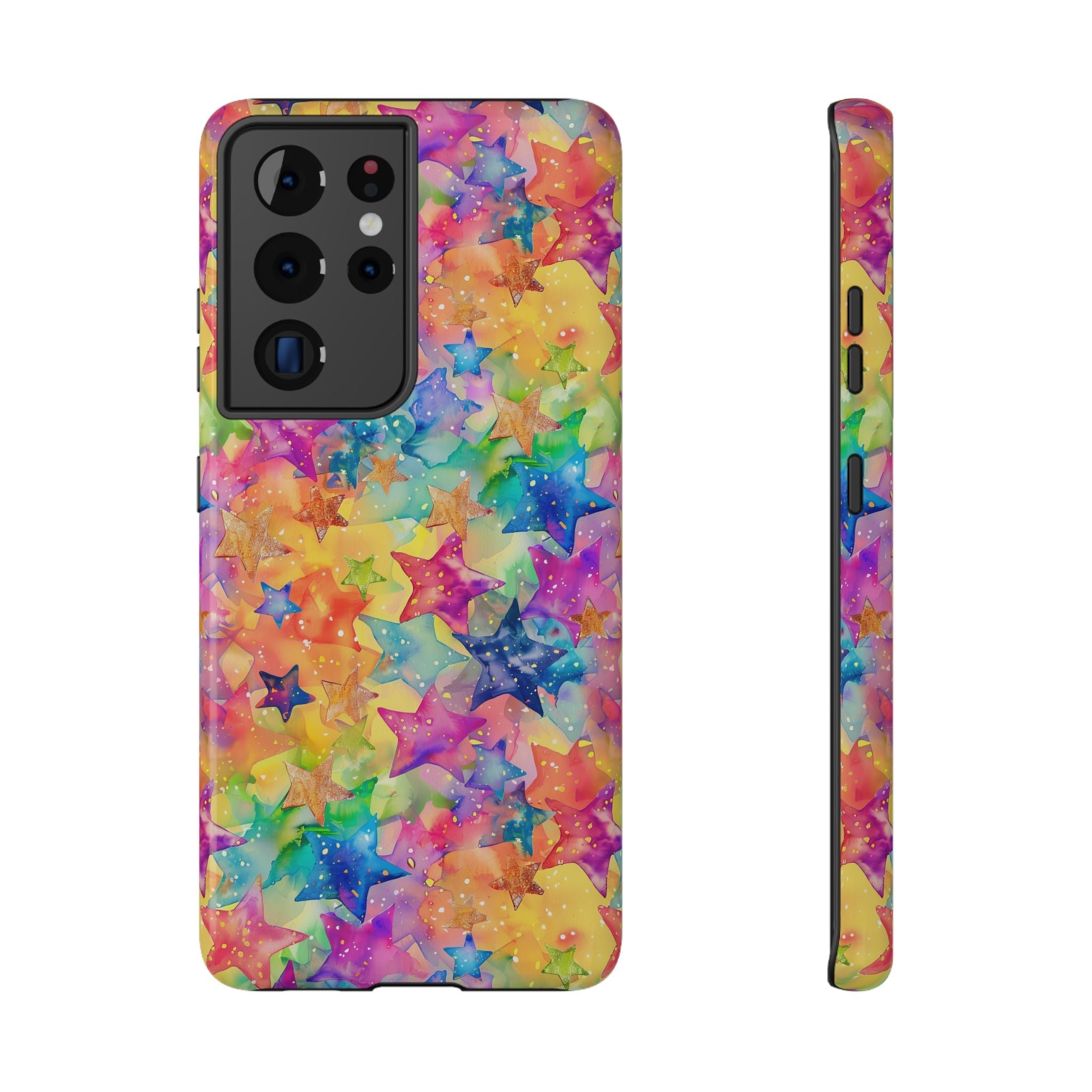 Bespattered Facade Rainbow Stars Impact-Resistant Case