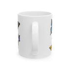 Papillons Butterfly Ceramic Mug — Vintage French-Inspired 11oz & 15oz Coffee Cup