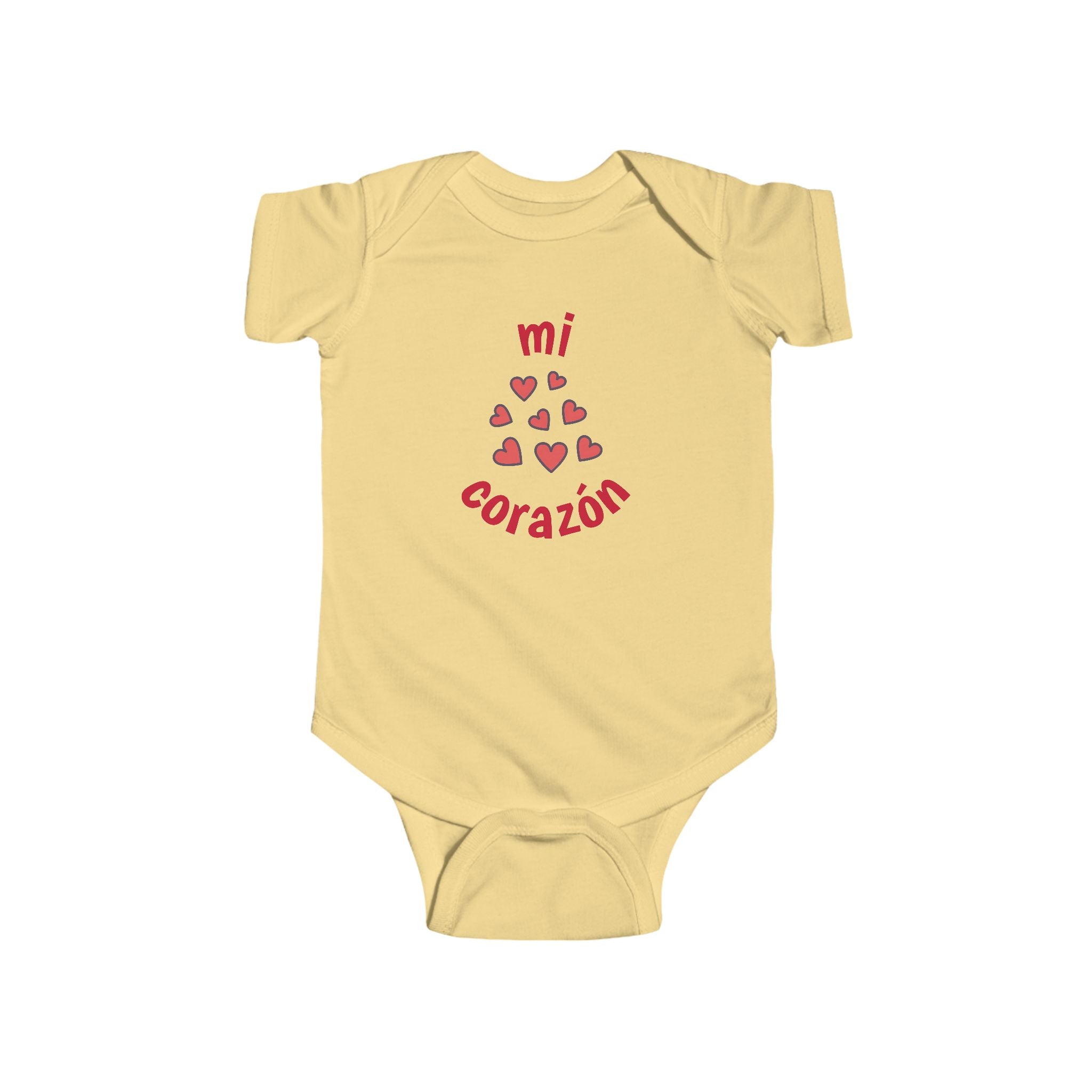 Mi corazón Infant French Bodysuit, Cute Baby Romper