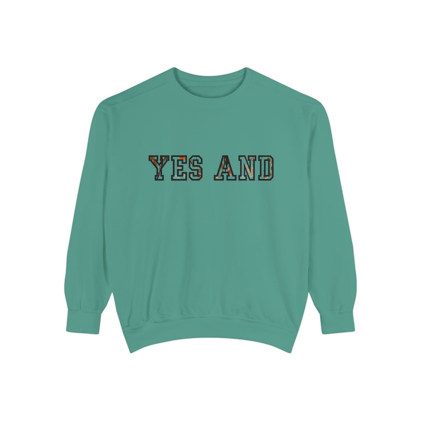 Sweat-shirt Oui et texte en bloc, couleurs confort