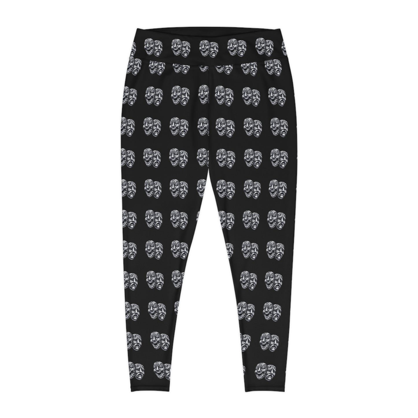 Plus size drama mask leggings