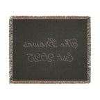 Custom family name and year Woven Blanket by Printify