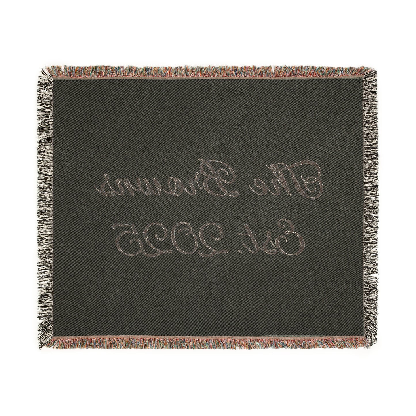 Custom family name and year Woven Blanket