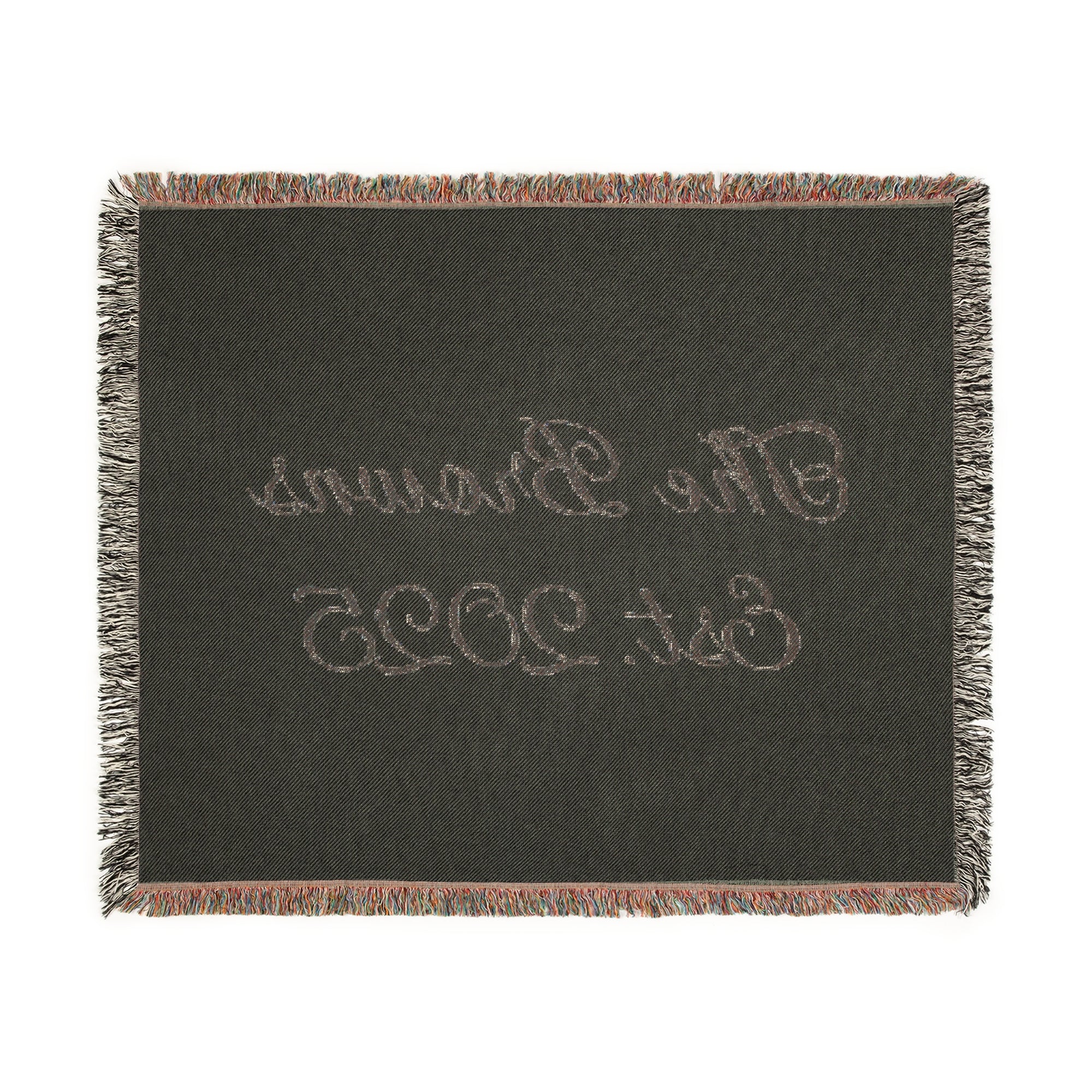 Custom family name and year Woven Blanket