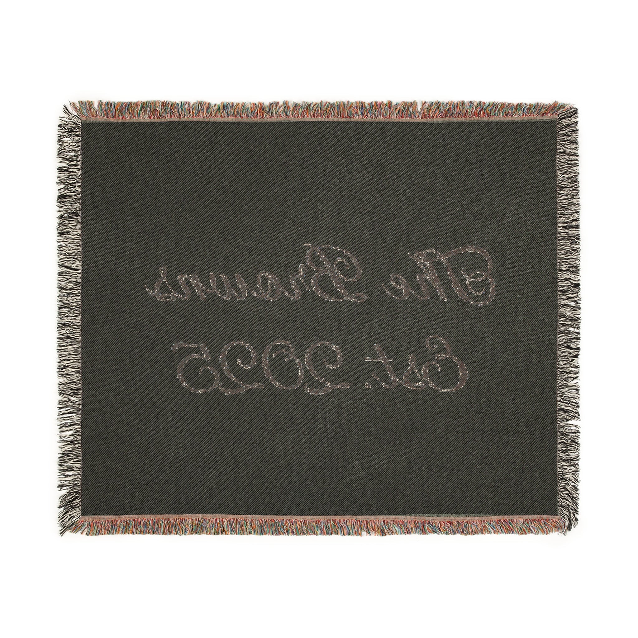 Custom family name and year Woven Blanket