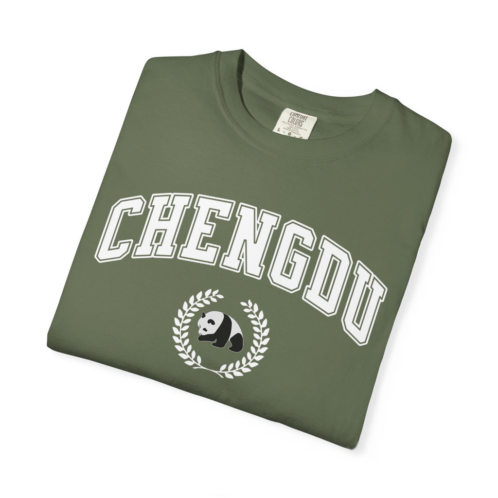 Chengdu Panda College-Style T-Shirt, Comfort Colors tee