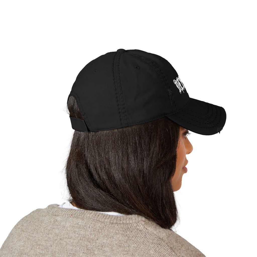 Embroidered Distressed Detroit Hat