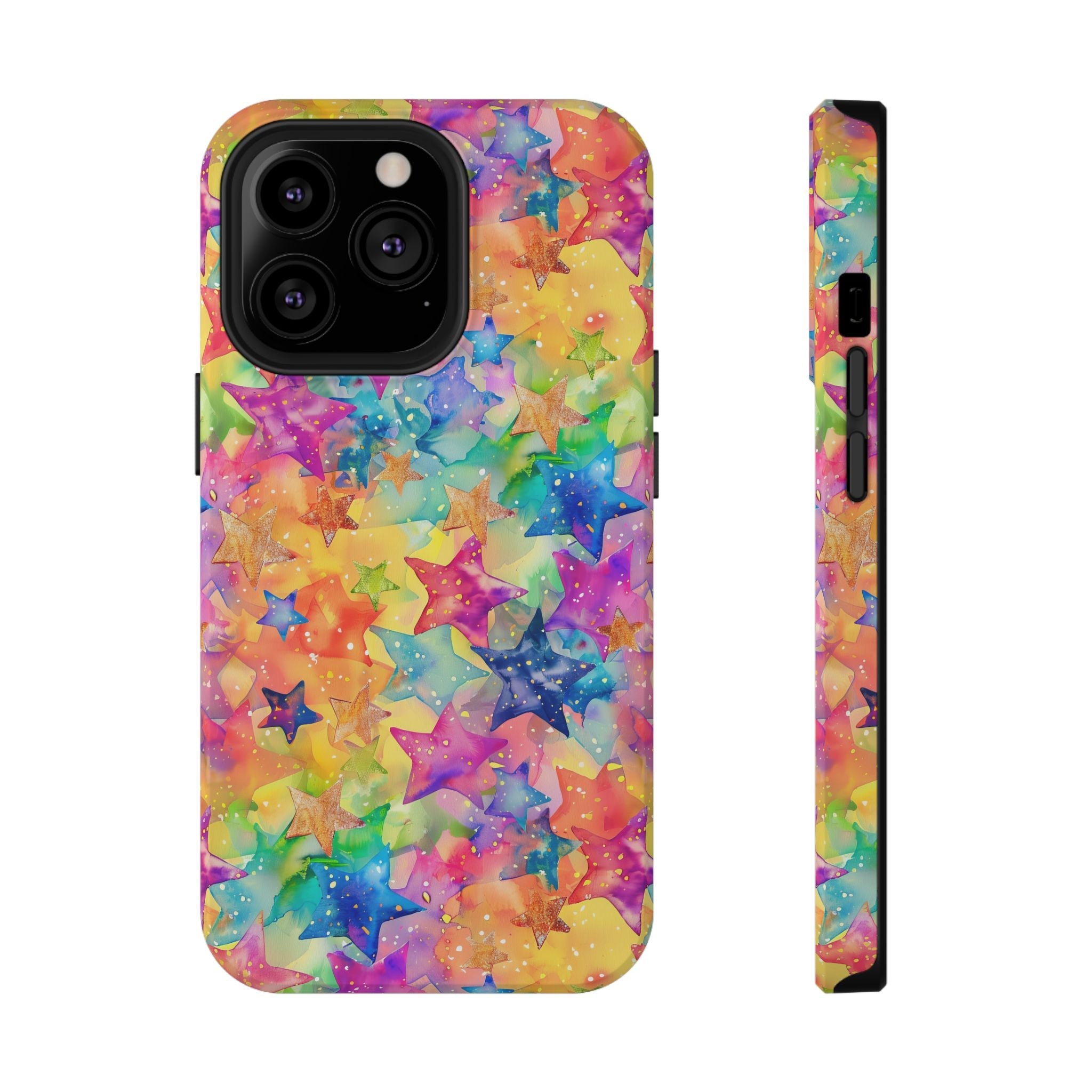 Bespattered Facade Rainbow Stars Impact-Resistant Case