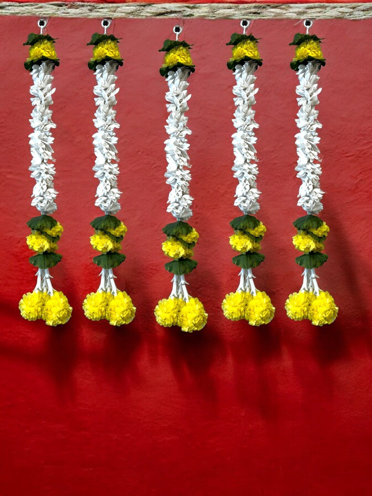 18" Long Artificial Flower Lari, Set of 5 Festive Decor La Vie Bien 18" Long Artificial Flower Lari, Set of 5