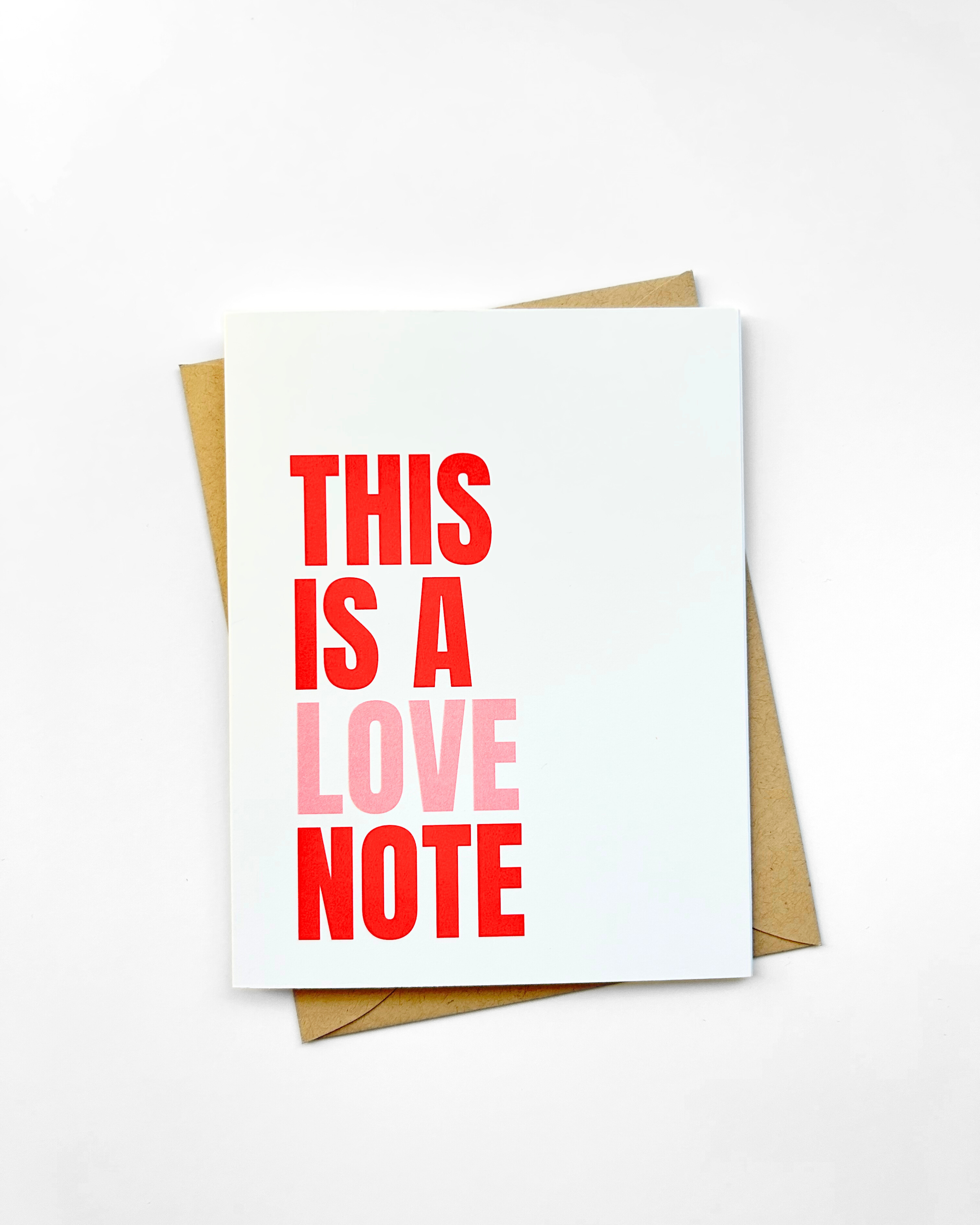 Cute Valentine's Day Card This is a Love Note for Partner