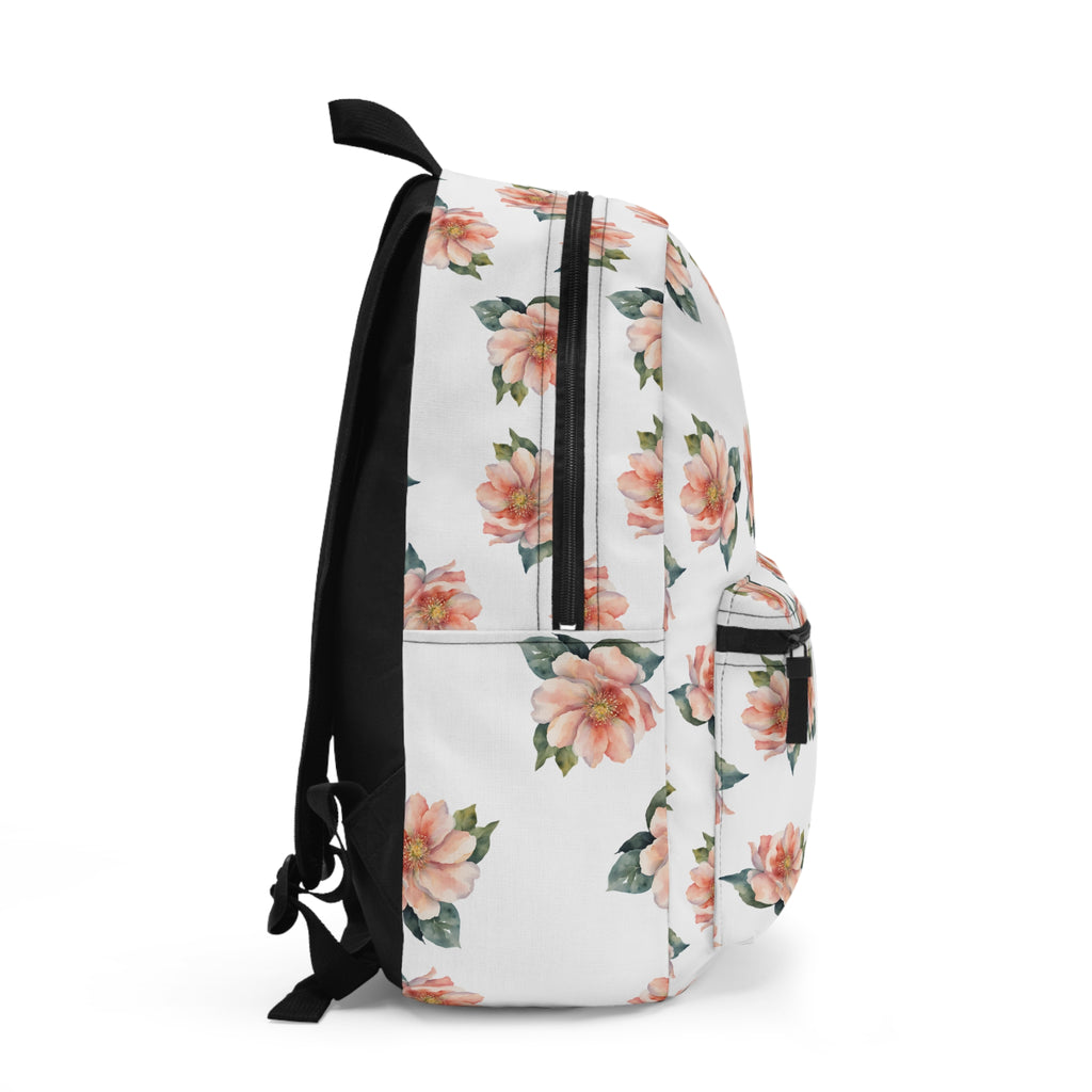 Pink Watercolor Flower Backpack