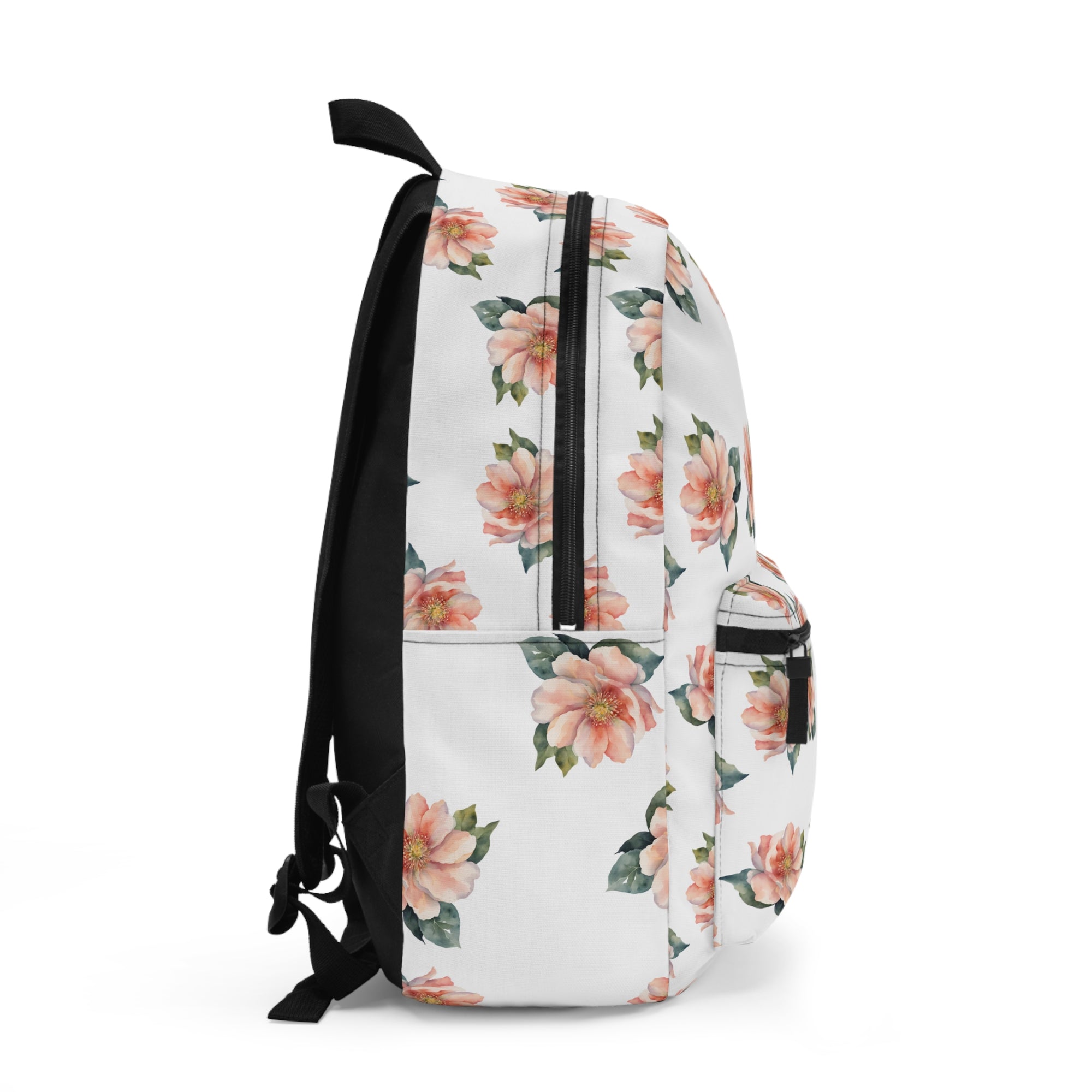 Pink Watercolor Flower Backpack