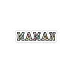 Floral French Maman Die-Cut Sticker by Printify